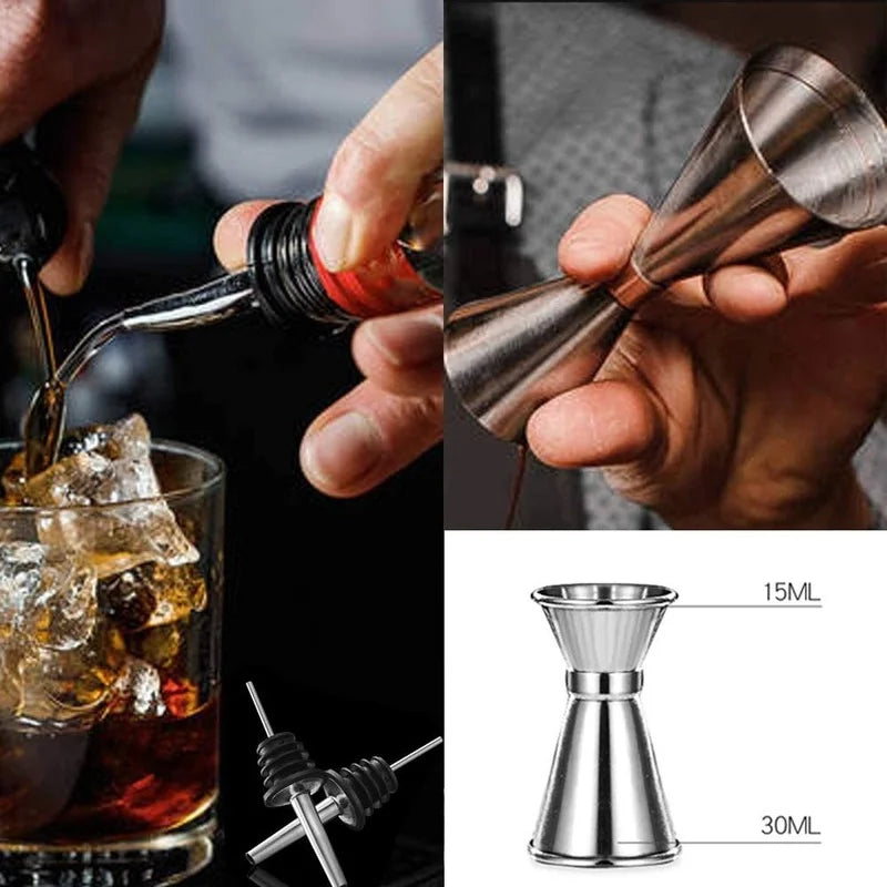 Professional Bar Tools,Stainless Steel Stir Bar Tool, Cocktail Stir Bar Mixing Spoon,  Cocktail Picks, Mojito Stir Bar Tool Kit