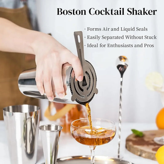 4/5pcs Professional Boston Cocktail Shaker Set Cocktail Mixer Martini Cocktail Shaker Bar Set Stainless Steel Bartender Wine Cup
