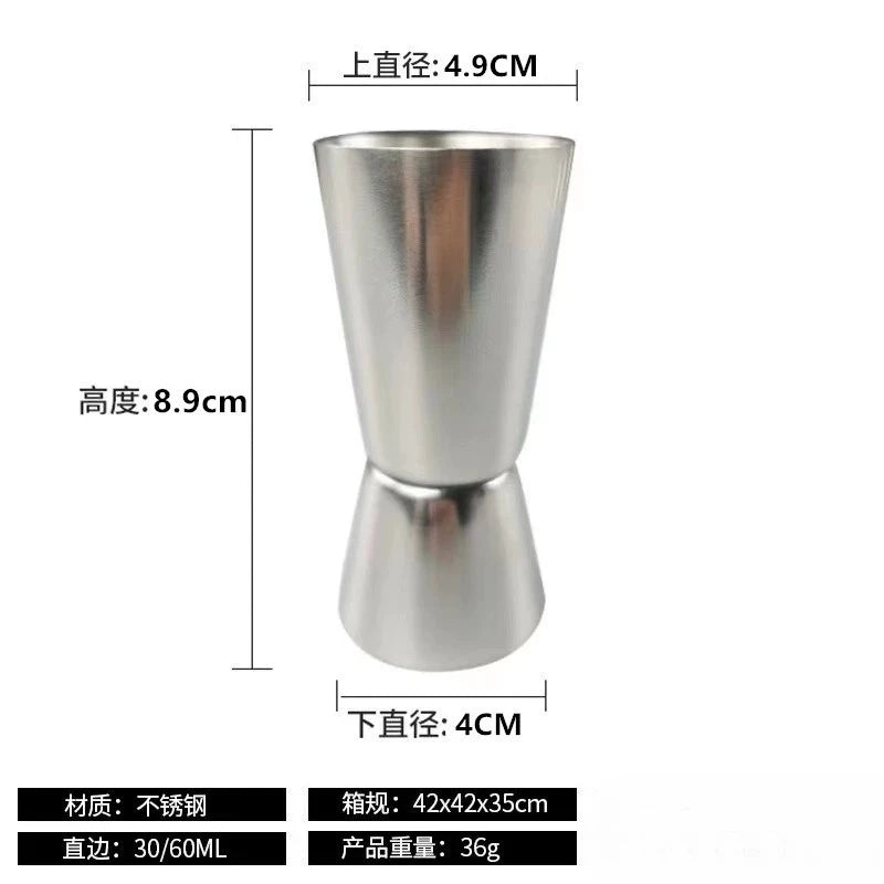 Stainless Steel 30/60ml Cocktail Wine Shaker Measure Cup Double Shot Drink Spirit Measure Jigger Kitchen Supplies gadget