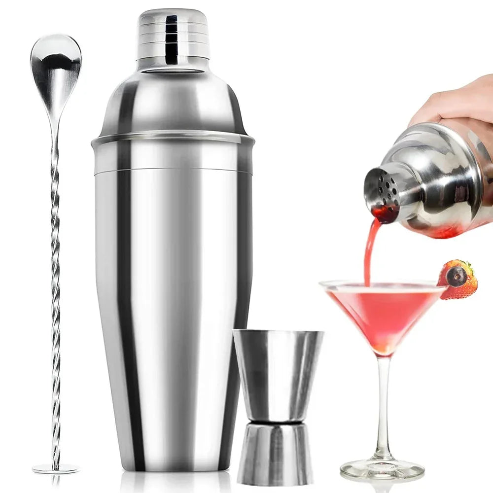 3/6pcs Cocktail Shaker Stainless Steel Bartending Tools Margarita Mixer Drink Shaker Martini Sharker Bartender Kit