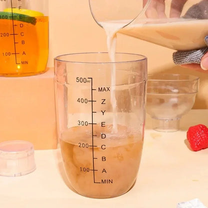 500/700ML Plastic Cocktail Shaker Transparent Shake Cups with Scale Wine Drink Mixer Shake Bottles Portable Bar Kitchen Utensils