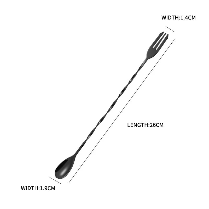 36/32.2cm Spiral Bar Cocktail Spoon Stainless Steel Bartender Stir Spoons Muddlers Whisky Drinks Mixing Rod Kitchen Accessories
