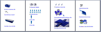 Designer Blue Complete Bartender Station Kit